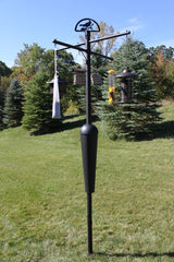 Squirrel Stopper Black Deluxe Squirrel Proof Pole System with Baffle - Ultimate Bird Feeder Garden Pole - (Open Box)