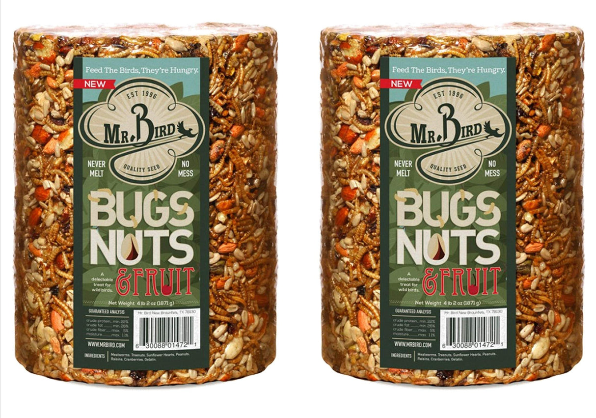 Mr. Bird Bugs, Nuts, & Fruit Large Cylinder Bugs, Nuts & Fruit 4 lbs. 2 oz. (1, 2, 4, or 6 Packs)