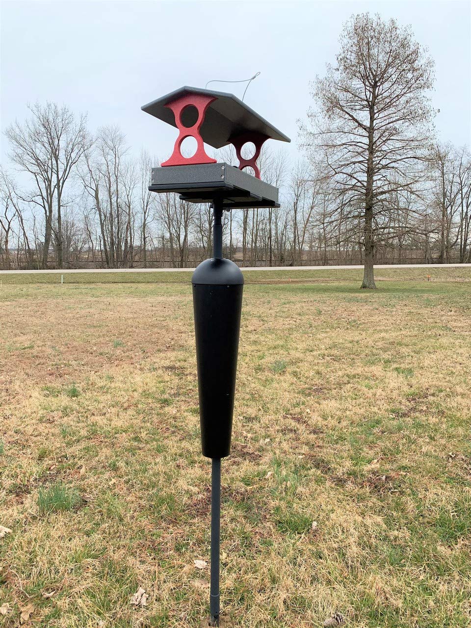 JCS Wildlife Large Fly Thru Bird Feeder- Mounting Pole Bundles Available