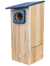 JCS  Wildlife Cedar Wood Duck House with Recycled Poly Lumber Roof and Predator Guard