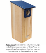 JCS  Wildlife Cedar Wood Duck House with Recycled Poly Lumber Roof and Predator Guard