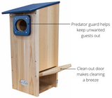 JCS  Wildlife Cedar Wood Duck House with Recycled Poly Lumber Roof and Predator Guard