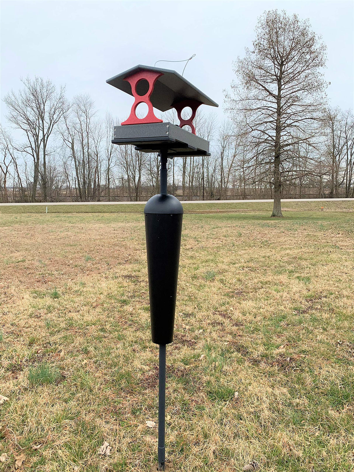 JCS Wildlife Large Fly Thru Bird Feeder- Mounting Pole Bundles Available