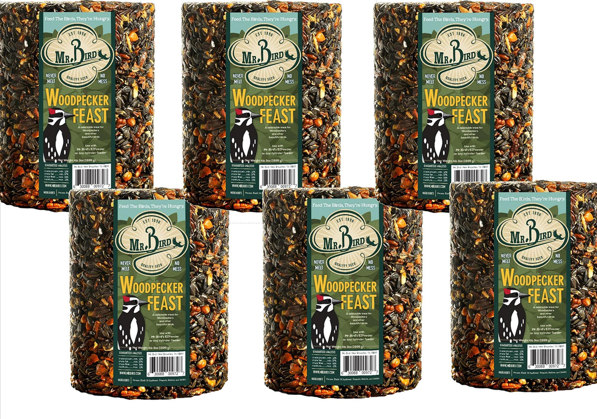 Mr. Bird Woodpecker Feast Large Wild Bird Seed Cylinder (1, 2, 4, or 6 Packs)