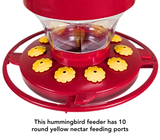 First Nature 3091 Flower Hummingbird Nectar  Feeder with Easy Cleaning 16 oz. (1, 2, 4 and 6 Packs)