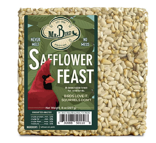 Mr. Bird Safflower Feast Small Wild Bird Seed Cake 8 oz.