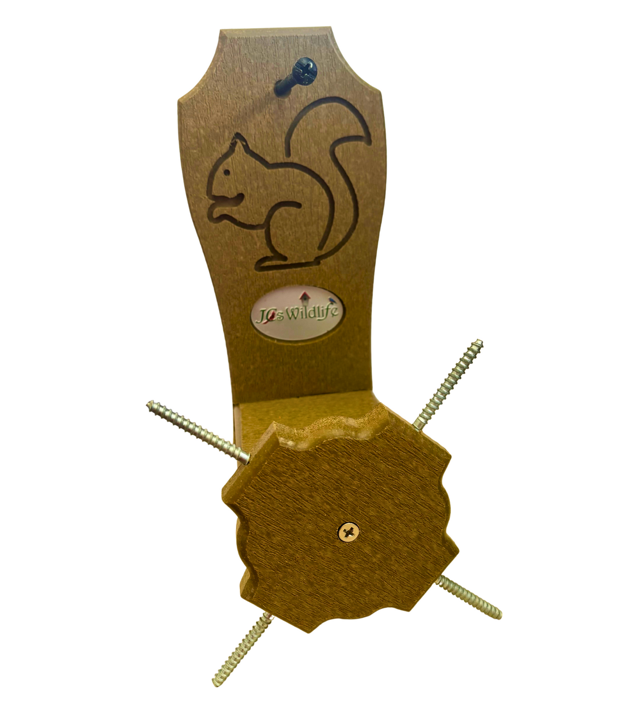 JCS Wildlife Squirrel Spinner Corn Cob Feeder - Holds 4 Dried Corn Cobs