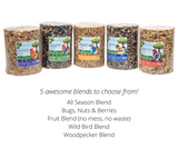 JCS Wildlife All Season Blend Premium Bird Seed Large Cylinder, 4.5 lb