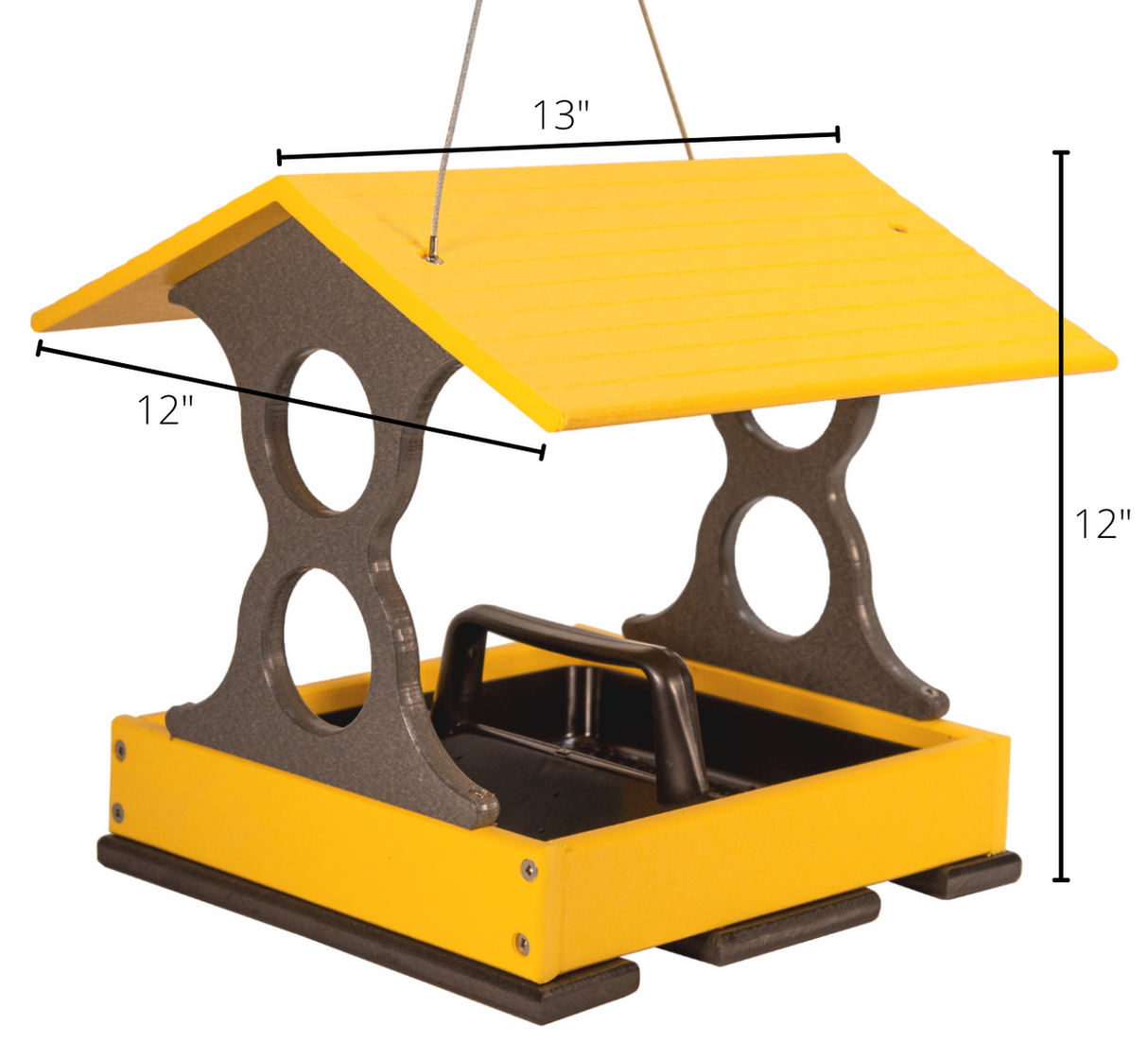 JCS Wildlife Medium Poly Fly Thru Platform Bird Feeder