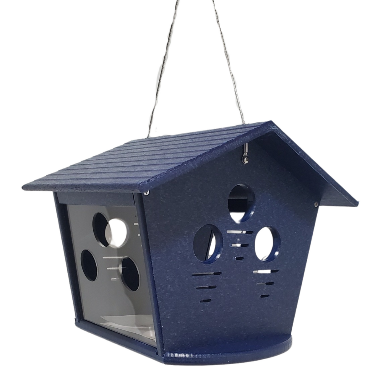 JCS Wildlife Ultimate Enclosed Bluebird Feeder- Keeps Starlings and Bully Birds Out - Holds 2 Cups Dried Mealworms