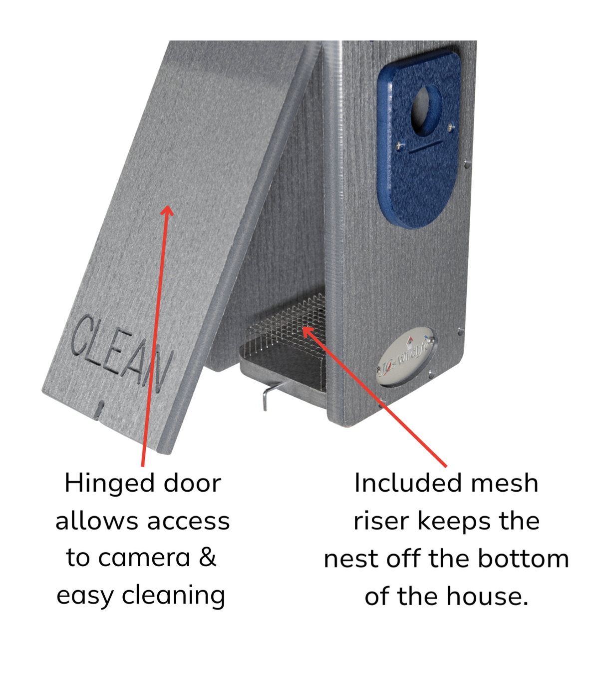 JCS Wildlife Smart Bluebird House - Wi-Fi Camera & Solar Powered Birdhouse, Live Streaming, Bird Nest Monitoring