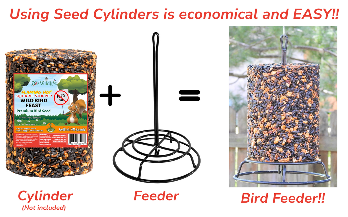 JCS Wildlife Bird Seed Cylinder Feeder