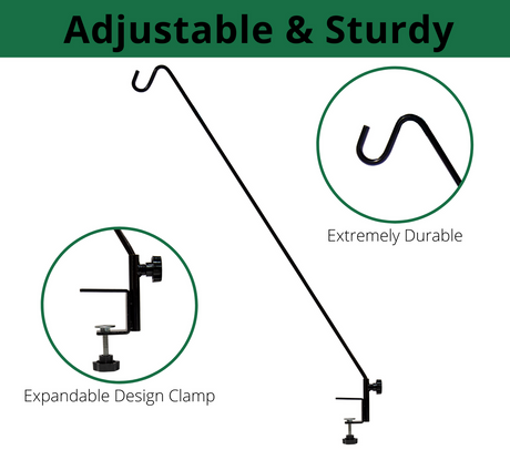 JCS Wildlife Deck Hook with Deck Clamp - Available in 42-Inch and 48-Inch Sizes!