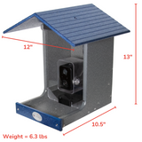 JCS Wildlife E-Z Fill Smart Bird Feeder with WiFi Camera, Solar Panel & AI Bird Recognition