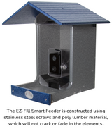 JCS Wildlife E-Z Fill Smart Bird Feeder with WiFi Camera, Solar Panel & AI Bird Recognition