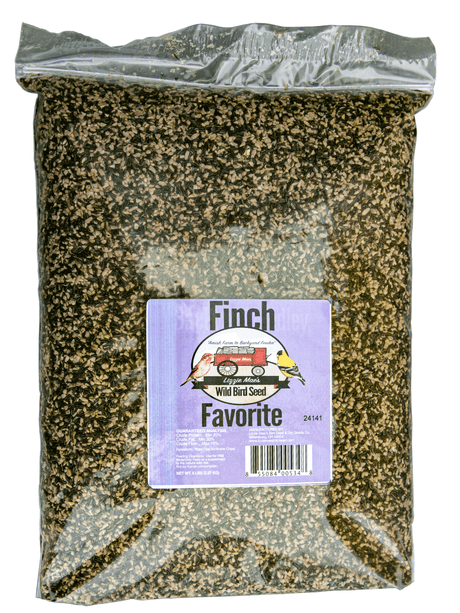 JCS Wildlife Finch Favorite 5lb Loose Seed Bag with Nyjer and Sunflower Chips, rich in protein and fat for finches.