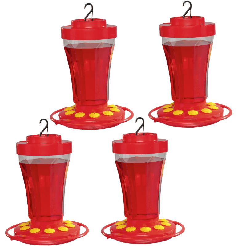 First Nature 3090 Hummingbird Nectar Flower Feeder - Made in the USA 32 oz. (1, 2, 4 or 6 Packs)