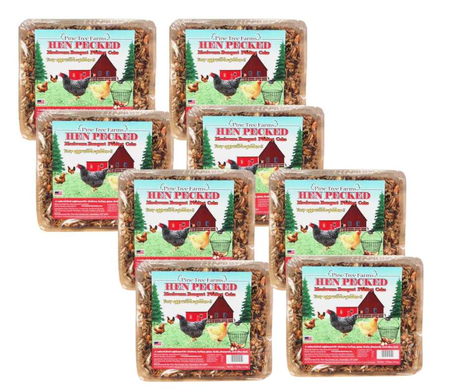 Pine Tree Farms Hen Pecked Mealworm Poultry Cake 1.75 lbs (1, 2, 4 and 6 Packs) - JCS Wildlife