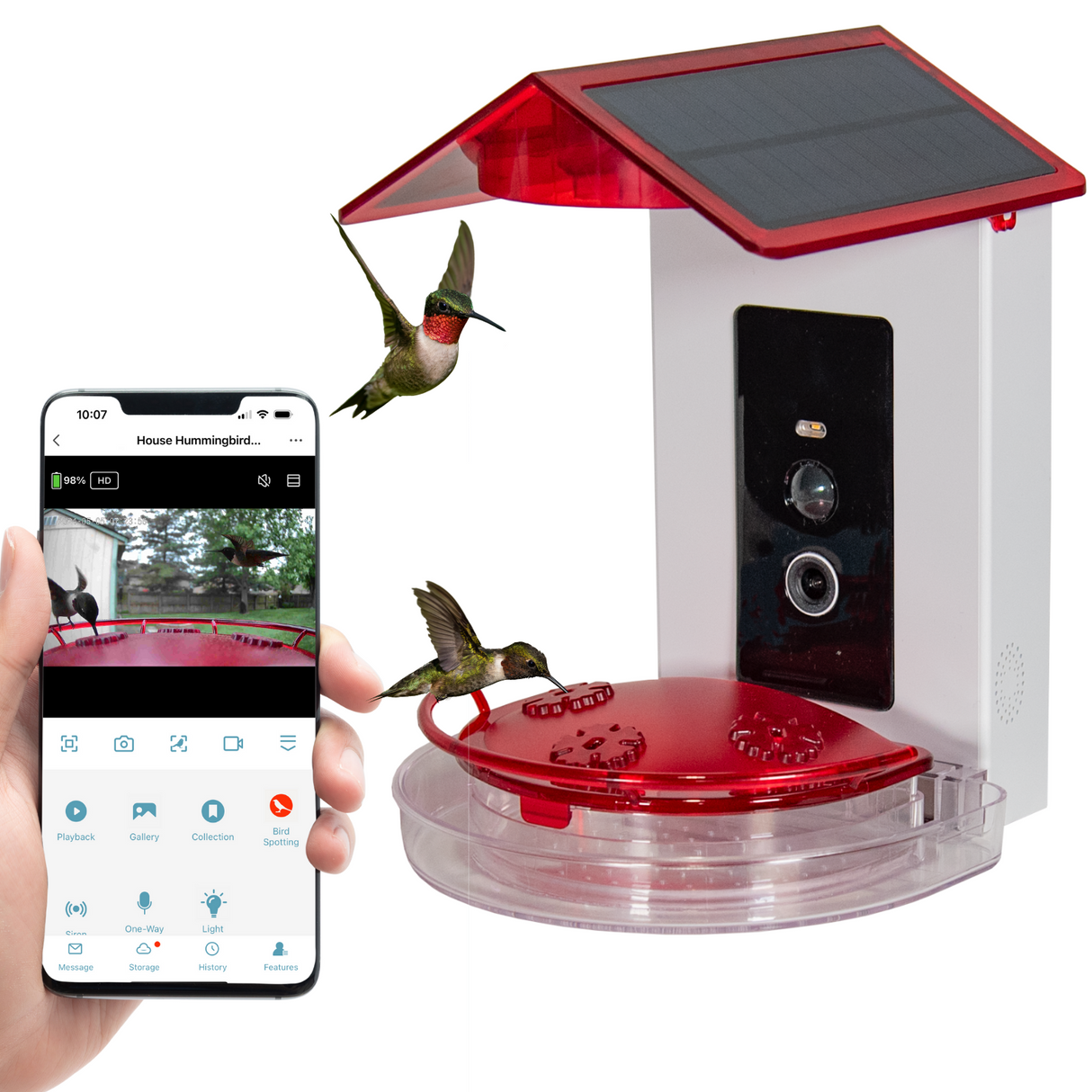 JCS Wildlife Smart 2-in-1 Hummingbird Feeder