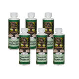 Six bottles of JCs Wildlife Fountain Protector for clean outdoor decor and water features safe for birds, pets, and wildlife