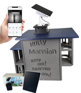 JCS Wildlife Nutty Mansion Squirrel Nesting Box w/ Wi-Fi Camera & Solar Panel