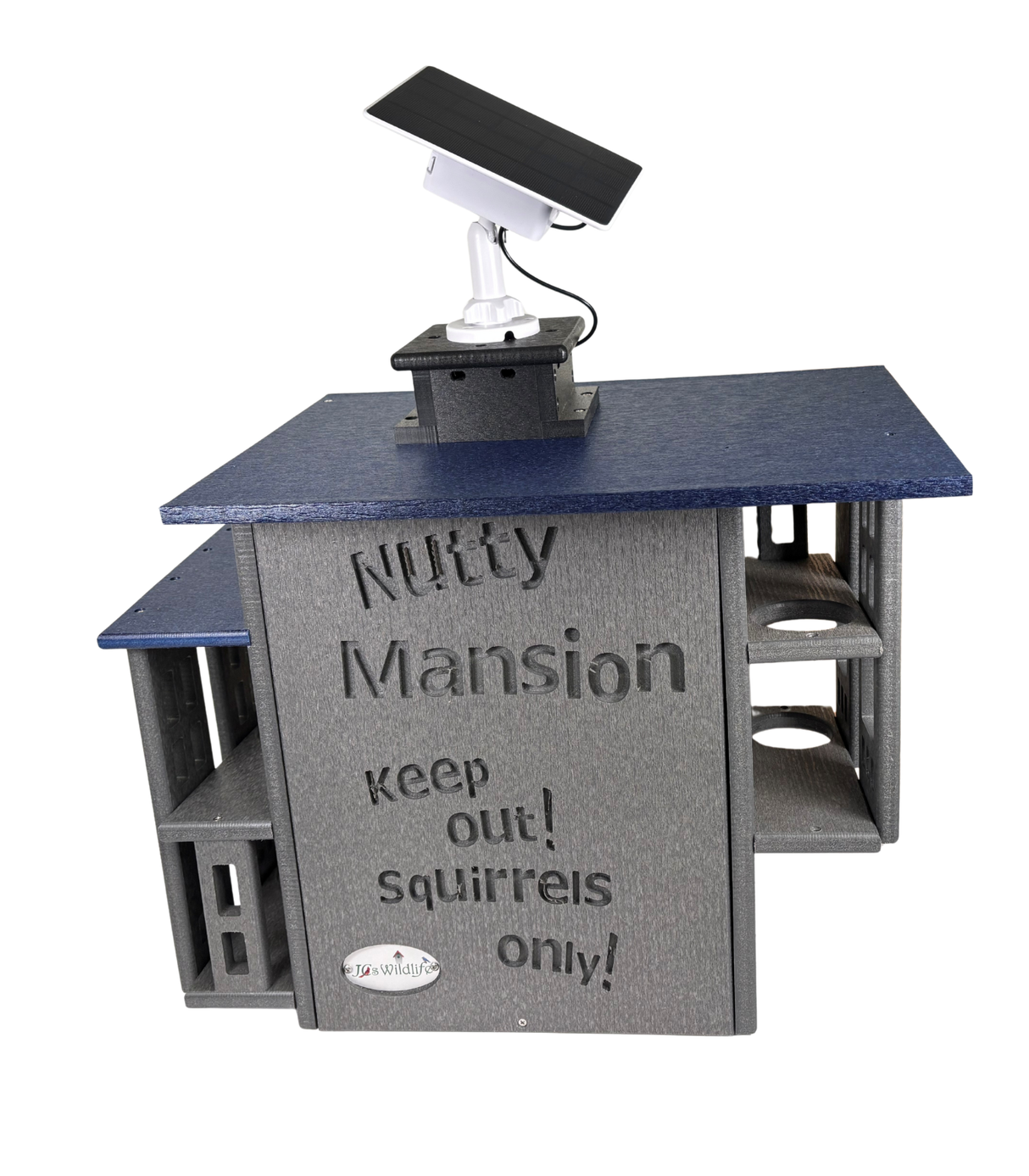 JCS Wildlife Nutty Mansion Squirrel Nesting Box w/ Wi-Fi Camera & Solar Panel