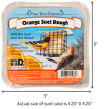 Pine Tree Farms Orange Suet Dough Cake 12 oz. (6 or 12 Packs)