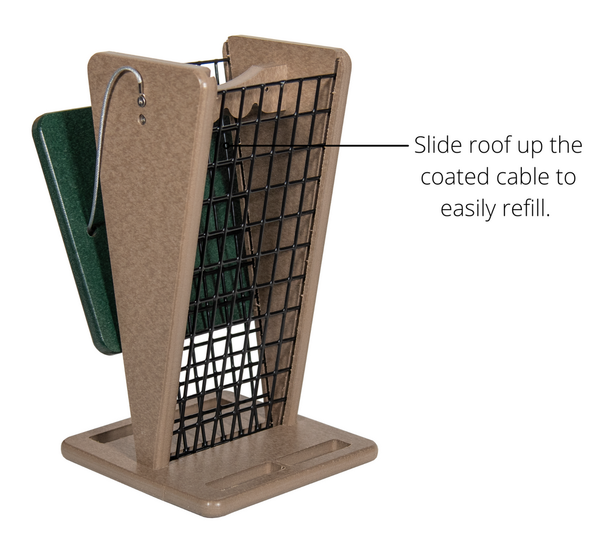 JCS Wildlife Poly Lumber Hanging Whole Peanut Bird Feeder