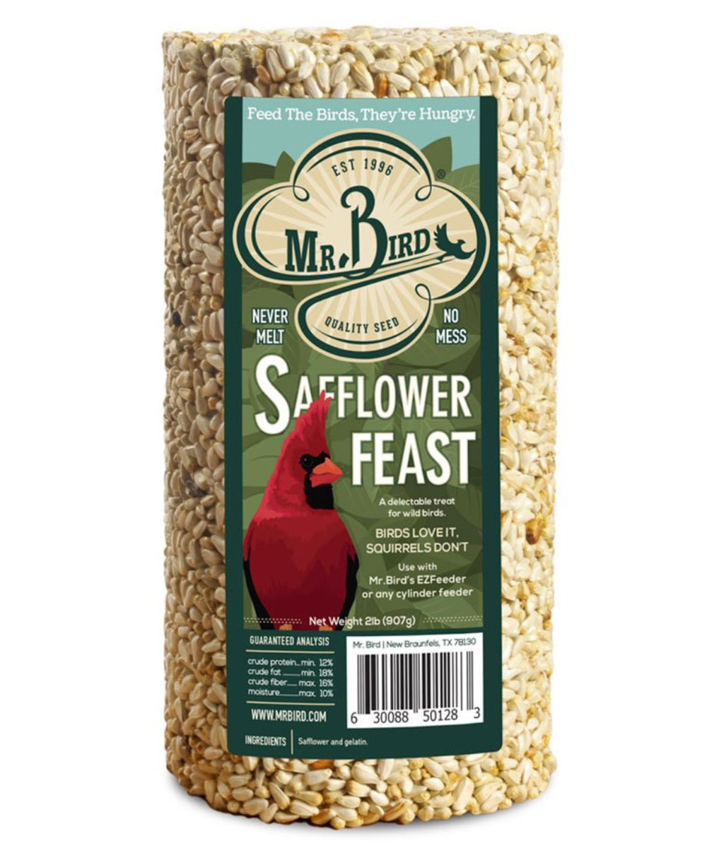 Mr. Bird Safflower Feast Small Wild Bird Seed Cylinder 32 oz.