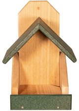 JCS Wildlife Cedar Robin Roost Birdhouse with Recycled Poly Lumber Roof