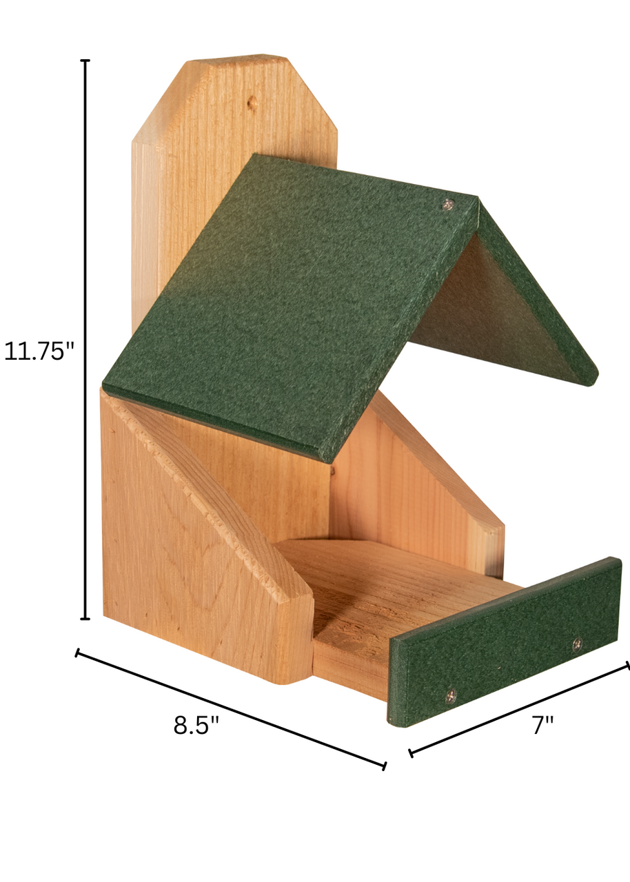 JCS Wildlife Cedar Robin Roost Birdhouse with Recycled Poly Lumber Roof