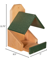 JCS Wildlife Cedar Robin Roost Birdhouse with Recycled Poly Lumber Roof