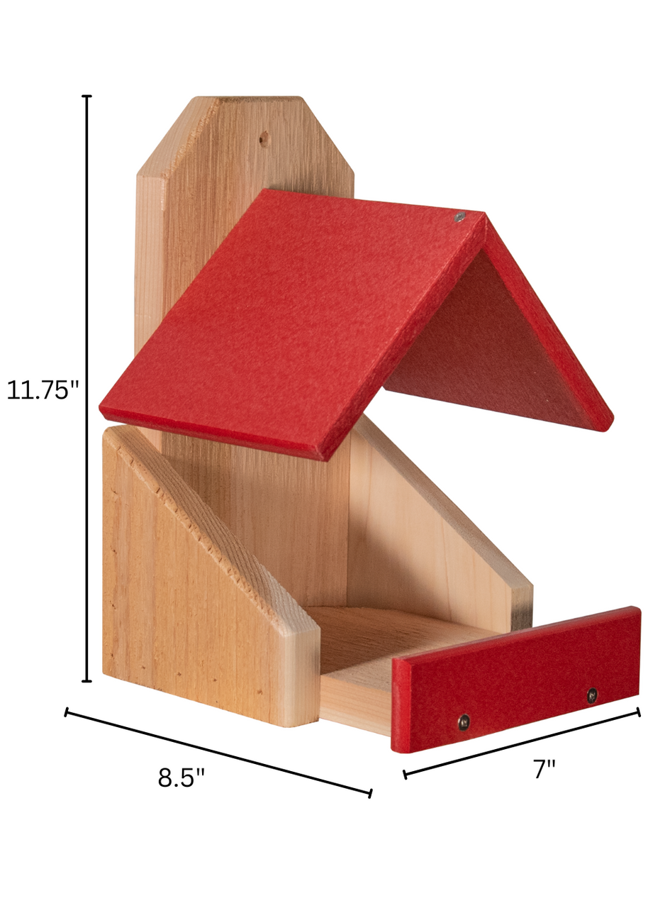 JCS Wildlife Cedar Robin Roost Birdhouse with Recycled Poly Lumber Roof