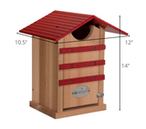 JCS Wildlife Cedar Screech Owl Nest Box with Poly Lumber Roof