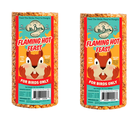 Mr. Bird Flaming Hot Feast Small Wild Bird Seed Cylinder 19 oz.