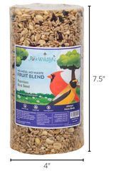 JCS Wildlife No Mess, No Waste Fruit Blend Premium Bird Seed Small Cylinder, 2 lb