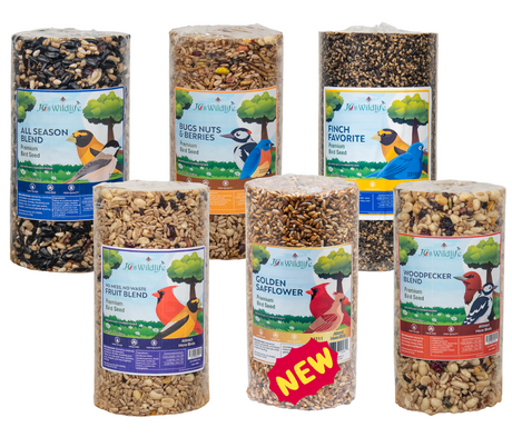 JCS Wildlife Premium Bird Seed Cylinder Variety Pack