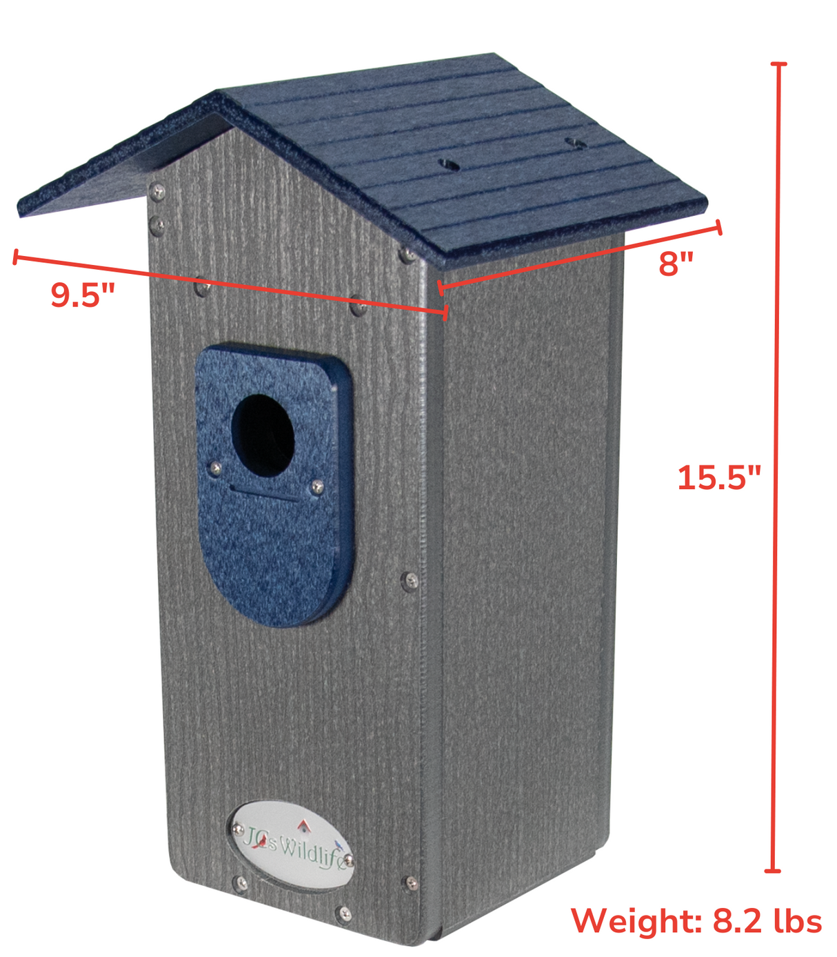 JCS Wildlife Smart Bluebird House - Wi-Fi Camera & Solar Powered Birdhouse, Live Streaming, Bird Nest Monitoring