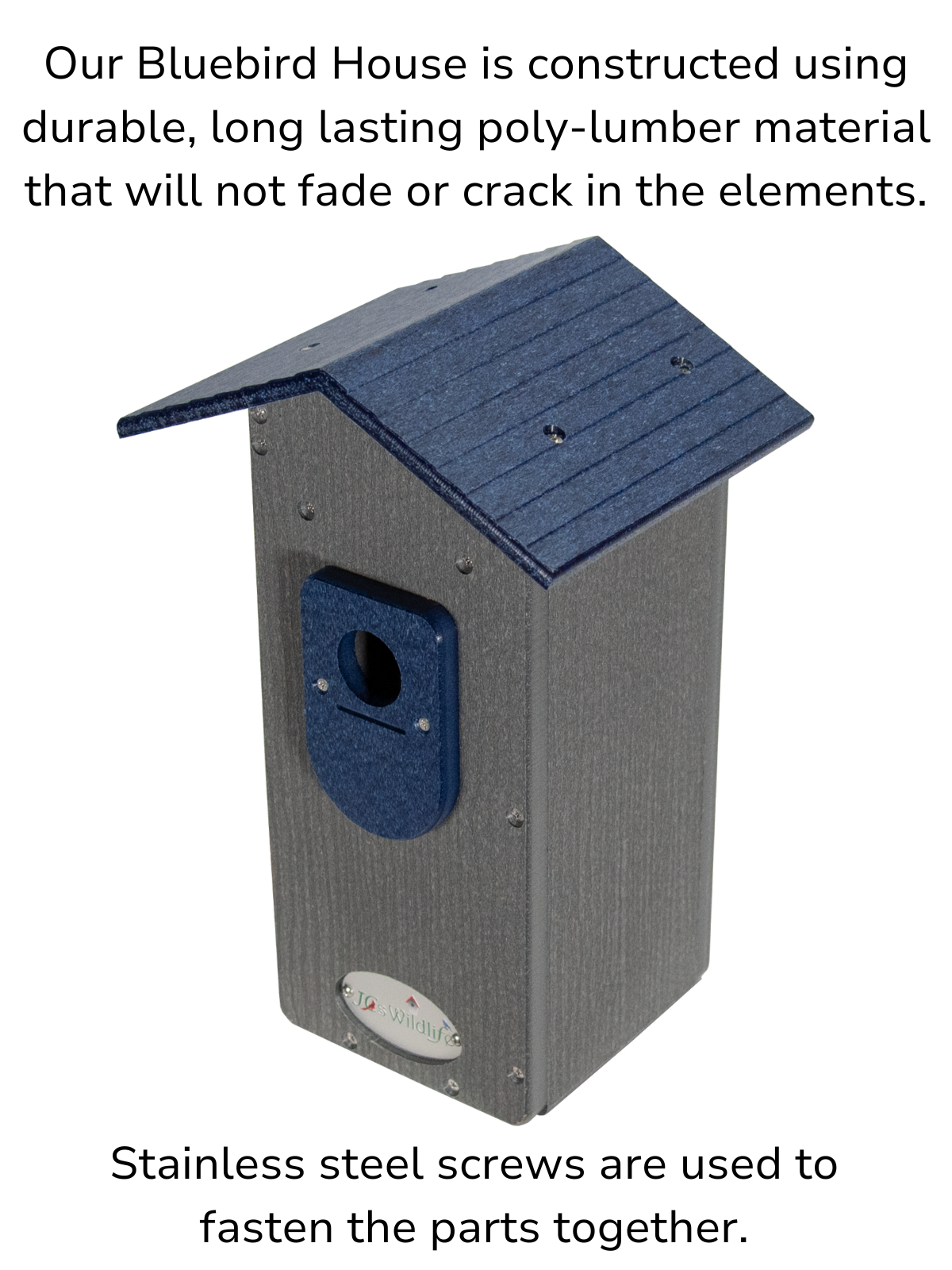 JCS Wildlife Smart Bluebird House - Wi-Fi Camera & Solar Powered Birdhouse, Live Streaming, Bird Nest Monitoring