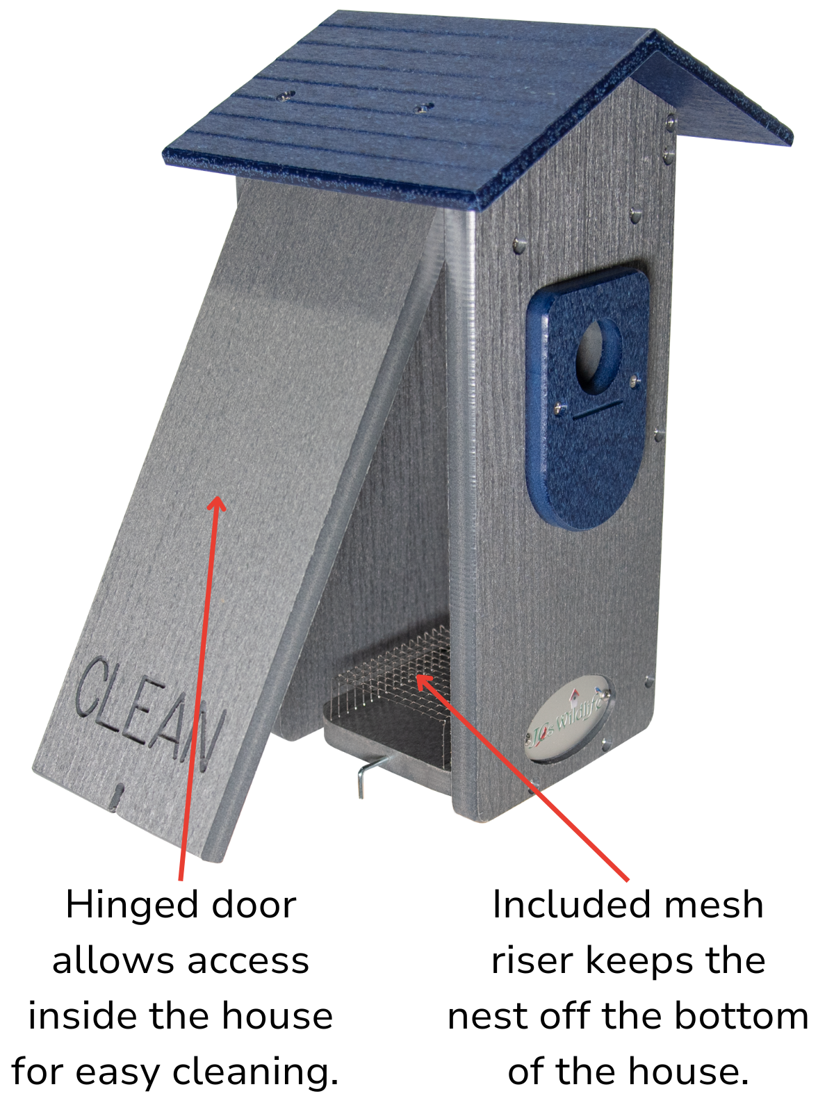 JCS Wildlife Smart Bluebird House - Wi-Fi Camera & Solar Powered Birdhouse, Live Streaming, Bird Nest Monitoring