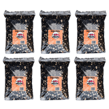 Six bags of JCS Wildlife Songbird Medley 5lb loose seed, featuring premium black oil sunflower seeds, split peanuts, and sunflower chips.