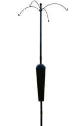 Squirrel Stopper Sequoia Squirrel Proof Bird Feeder Pole System with 4 hanging stations, featuring a sturdy steel pole and patented squirrel proof baffle