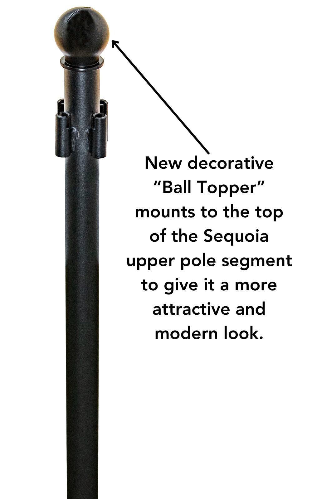 "Squirrel Stopper Sequoia Bird Feeder Pole with New Decorative Ball Topper for Modern Look"