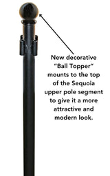 "Squirrel Stopper Sequoia Bird Feeder Pole with New Decorative Ball Topper for Modern Look"