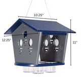 JCS Wildlife Ultimate Enclosed Bluebird Feeder- Keeps Starlings and Bully Birds Out - Holds 2 Cups Dried Mealworms