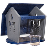 JCS Wildlife Ultimate Enclosed Bluebird Feeder- Keeps Starlings and Bully Birds Out - Holds 2 Cups Dried Mealworms