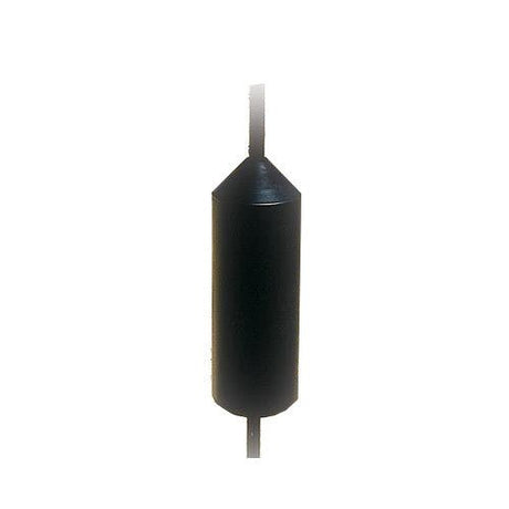 Woodlink Torpedo Squirrel Baffle on a pole deterring squirrels and raccoons with powder-coated steel construction.