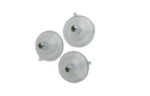 3 medium replacement suction cups with screws for JCs Wildlife window bird feeders, engineered for long-lasting suction, made in the USA