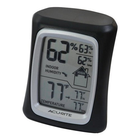 Acurite Temperature & Humidity Monitor Indoor Thermometer 00325 - Black - JCS Wildlife