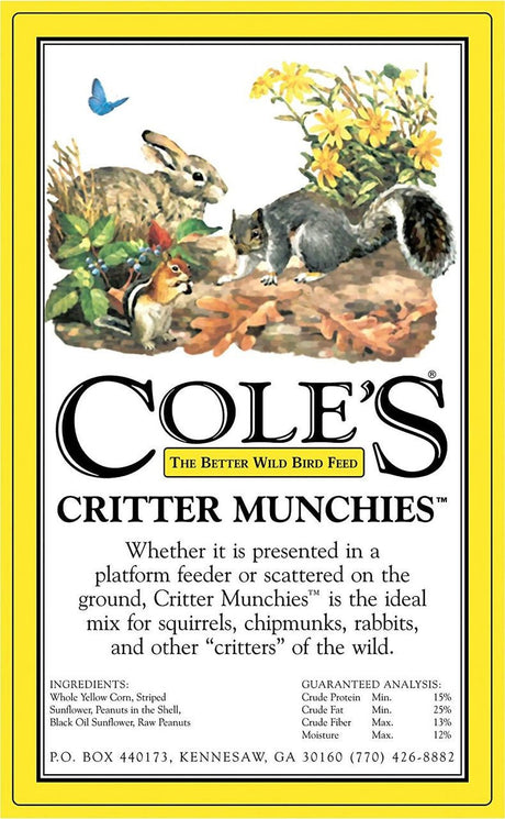 Cole's Critter Munchies Wildlife Feed, 20 lbs, CM20 - JCS Wildlife